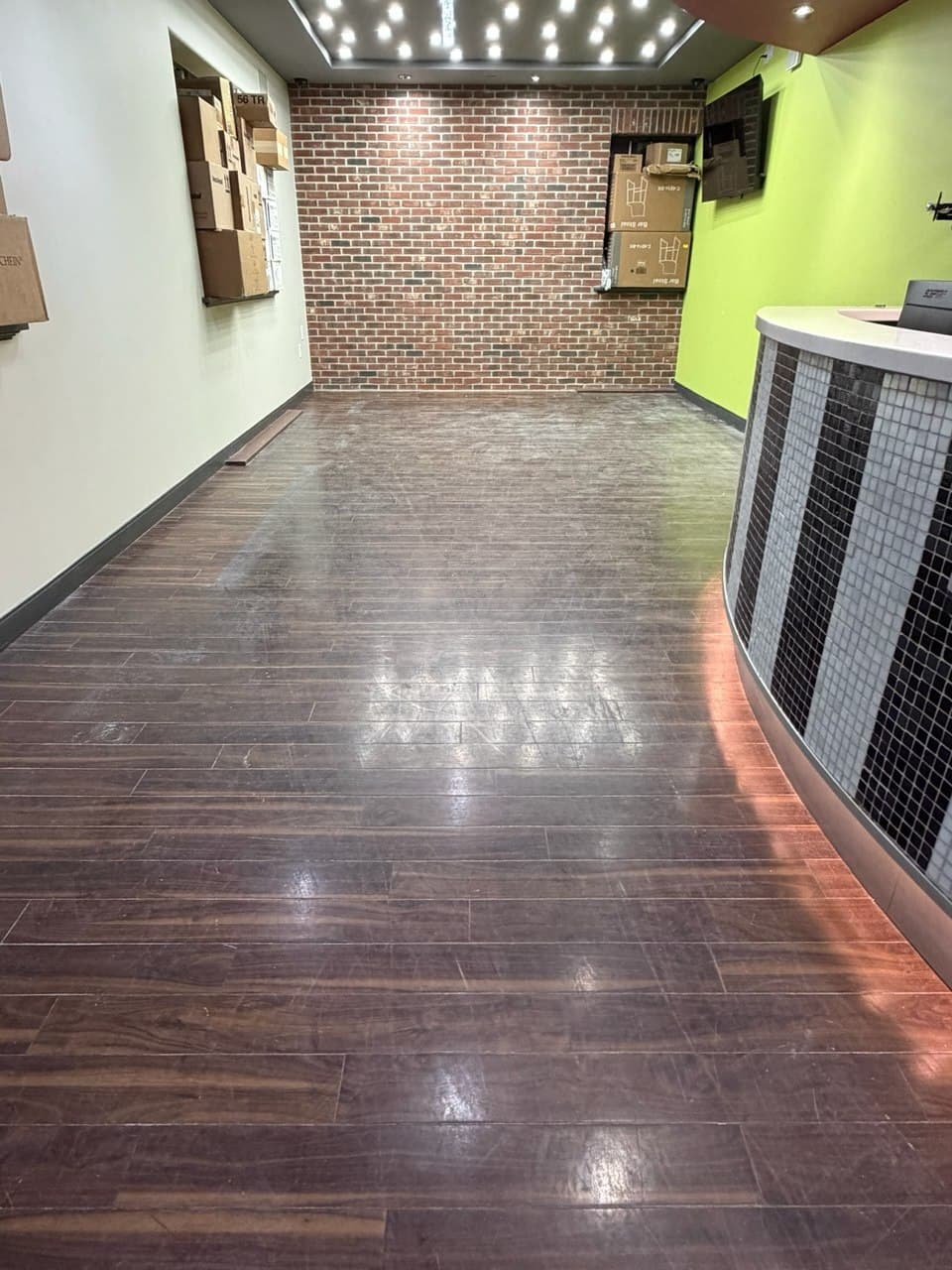 Commercial floor before CT Cleaning service